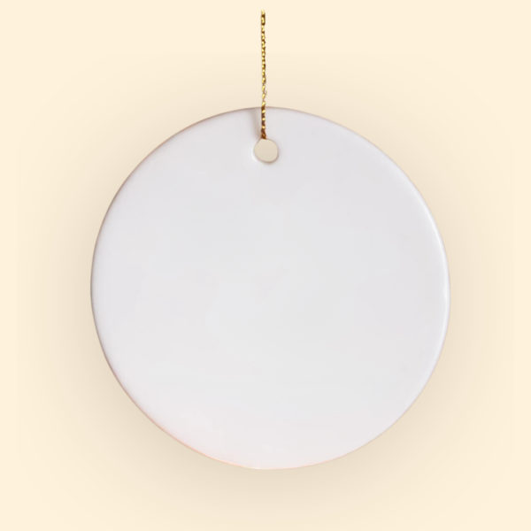 Ornament Anhänger Weihnachten 7 cm Druck zweiseitig