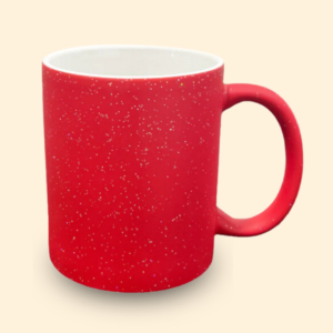 Zaubertasse mit Glitzereffekt rot